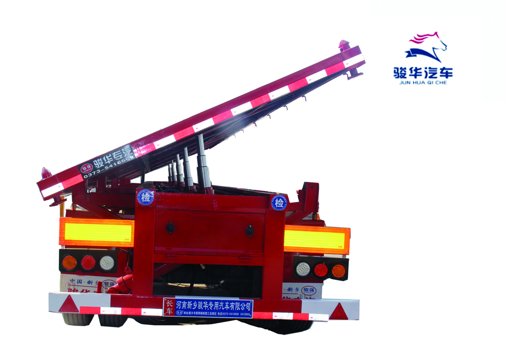 侧翻自卸式运输半挂车