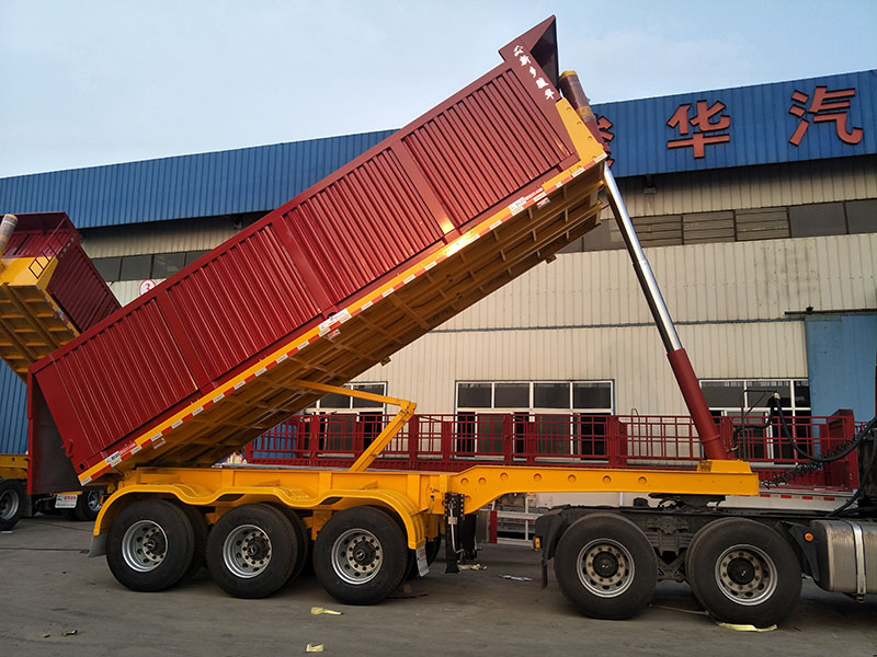 后翻自卸式运输半挂车
