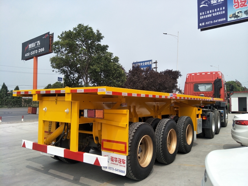 9米平板侧翻半挂车