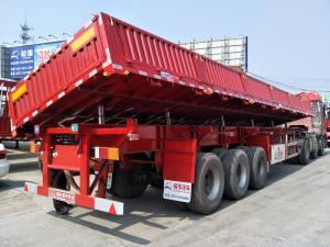 侧翻自卸式运输半挂车